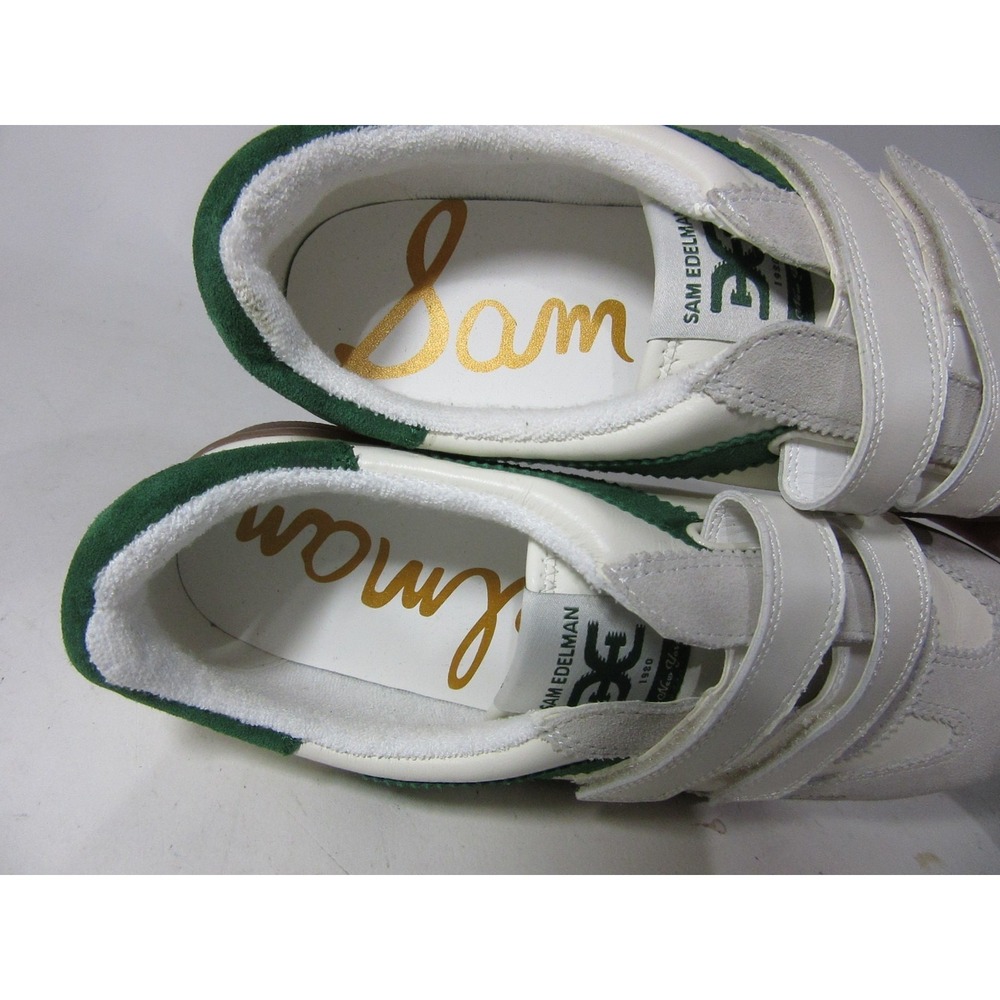 Sam Edelman Shoes Womens US 8.5 M White Green Talia Adjustable Strap Sneakers - Picture 9 of 11